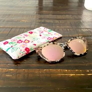 Ted Baker Cat Eye Mirrored Sunglasses